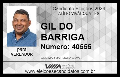 Candidato GIL DO BARRIGA 2024 - ATÍLIO VIVÁCQUA - Eleições