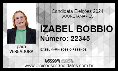 Candidato IZABEL BOBBIO 2024 - SOORETAMA - Eleições