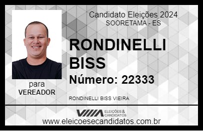 Candidato RONDINELLI BISS 2024 - SOORETAMA - Eleições