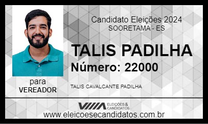 Candidato TALIS PADILHA 2024 - SOORETAMA - Eleições