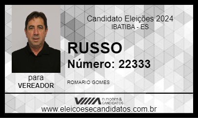 Candidato RUSSO 2024 - IBATIBA - Eleições