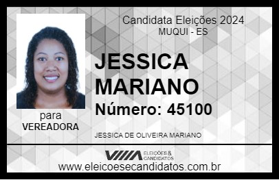 Candidato JESSICA MARIANO 2024 - MUQUI - Eleições