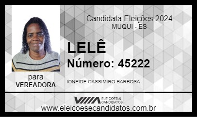 Candidato LELÊ 2024 - MUQUI - Eleições