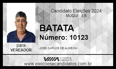 Candidato BATATA 2024 - MUQUI - Eleições