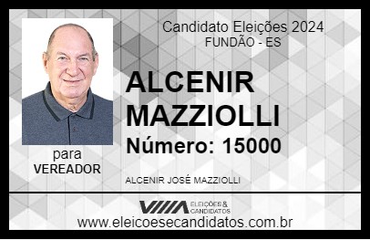 Candidato ALCENIR MAZZIOLLI 2024 - FUNDÃO - Eleições