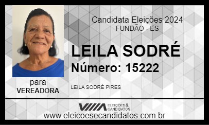 Candidato LEILA SODRÉ 2024 - FUNDÃO - Eleições