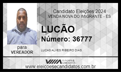 Candidato LUCÃO 2024 - VENDA NOVA DO IMIGRANTE - Eleições