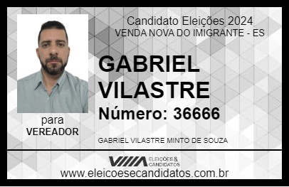 Candidato GABRIEL VILASTRE 2024 - VENDA NOVA DO IMIGRANTE - Eleições