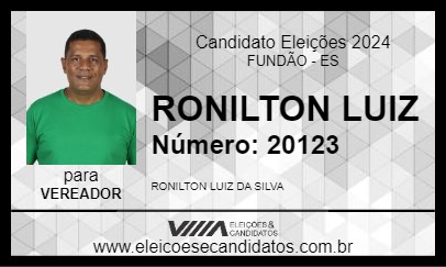 Candidato RONILTON LUIZ 2024 - FUNDÃO - Eleições