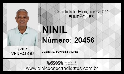 Candidato NINIL 2024 - FUNDÃO - Eleições