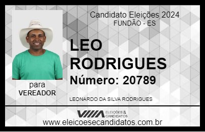 Candidato LEO RODRIGUES 2024 - FUNDÃO - Eleições