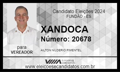 Candidato XANDOCA 2024 - FUNDÃO - Eleições