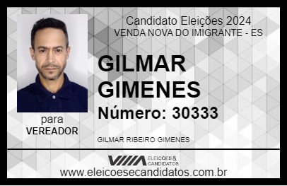 Candidato GILMAR GIMENES 2024 - VENDA NOVA DO IMIGRANTE - Eleições