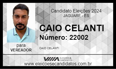 Candidato CAIO CELANTI 2024 - JAGUARÉ - Eleições