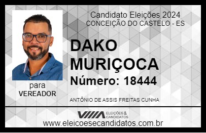 Candidato DAKO MURIÇOCA 2024 - CONCEIÇÃO DO CASTELO - Eleições