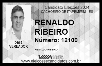 Candidato RENALDO RIBEIRO 2024 - CACHOEIRO DE ITAPEMIRIM - Eleições