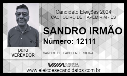 Candidato SANDRO IRMÃO 2024 - CACHOEIRO DE ITAPEMIRIM - Eleições