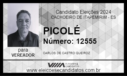 Candidato PICOLÉ 2024 - CACHOEIRO DE ITAPEMIRIM - Eleições