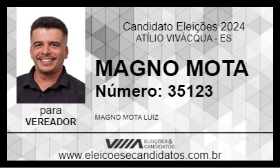 Candidato MAGNO MOTA 2024 - ATÍLIO VIVÁCQUA - Eleições