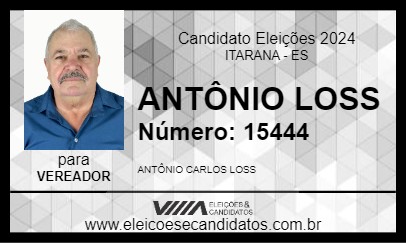 Candidato ANTÔNIO LOSS 2024 - ITARANA - Eleições