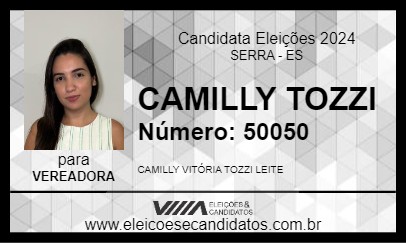 Candidato CAMILLY TOZZI 2024 - SERRA - Eleições