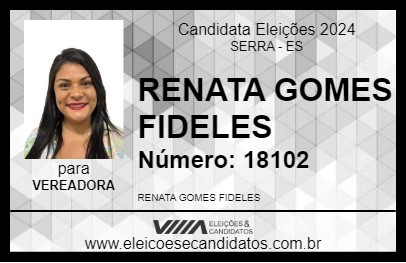 Candidato RENATA GOMES FIDELES 2024 - SERRA - Eleições