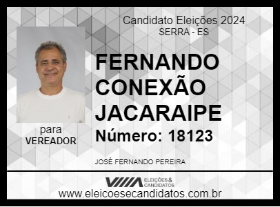 Candidato FERNANDO CONEXÃO JACARAIPE 2024 - SERRA - Eleições