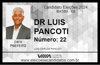 Candidato DR LUIS PANCOTI 2024 - IBATIBA - Eleições