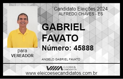 Candidato GABRIEL FAVATO 2024 - ALFREDO CHAVES - Eleições