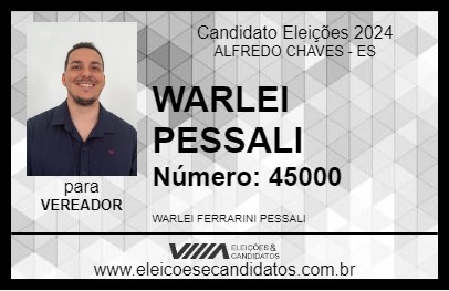 Candidato WARLEI PESSALI 2024 - ALFREDO CHAVES - Eleições