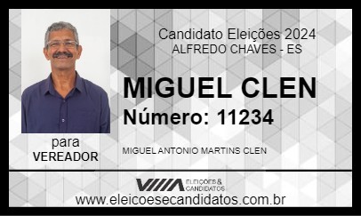 Candidato MIGUEL CLEN 2024 - ALFREDO CHAVES - Eleições