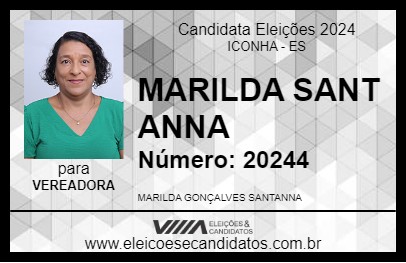 Candidato MARILDA SANT ANNA 2024 - ICONHA - Eleições