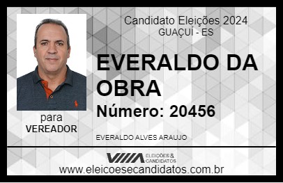 Candidato EVERALDO DA OBRA 2024 - GUAÇUÍ - Eleições