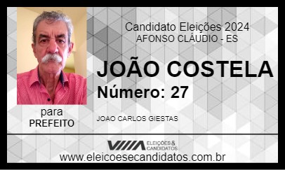 Candidato JOÃO COSTELA 2024 - AFONSO CLÁUDIO - Eleições