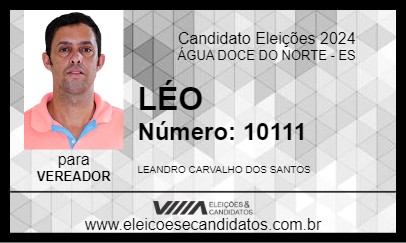 Candidato LÉO 2024 - ÁGUA DOCE DO NORTE - Eleições