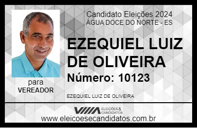 Candidato EZEQUIEL LUIZ DE OLIVEIRA 2024 - ÁGUA DOCE DO NORTE - Eleições