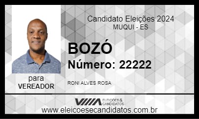 Candidato BOZÓ 2024 - MUQUI - Eleições