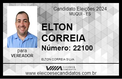 Candidato ELTON CORREIA 2024 - MUQUI - Eleições