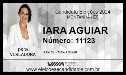 Candidato IARA AGUIAR 2024 - MONTANHA - Eleições