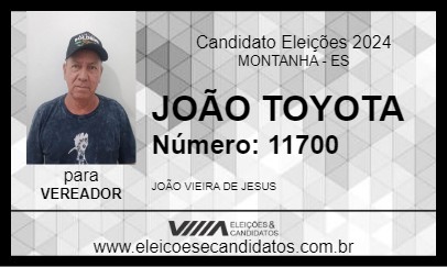 Candidato JOÃO TOYOTA 2024 - MONTANHA - Eleições