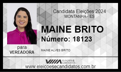 Candidato MAINE BRITO 2024 - MONTANHA - Eleições