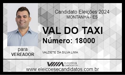 Candidato VAL DO TAXI 2024 - MONTANHA - Eleições