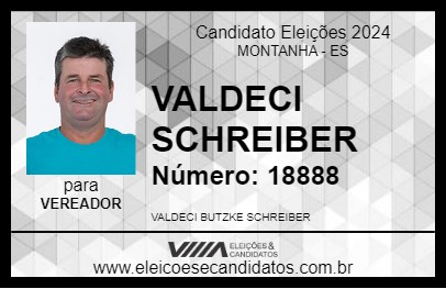 Candidato VALDECI SCHREIBER 2024 - MONTANHA - Eleições