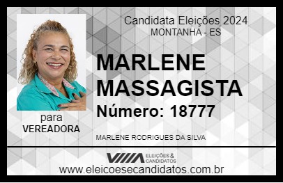 Candidato MARLENE MASSAGISTA 2024 - MONTANHA - Eleições