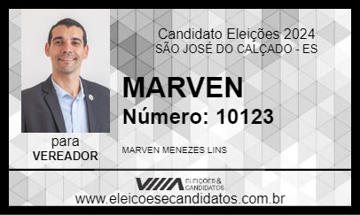 Candidato MARVEN 2024 - SÃO JOSÉ DO CALÇADO - Eleições