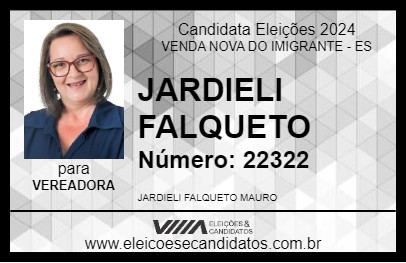 Candidato JARDIELI FALQUETO 2024 - VENDA NOVA DO IMIGRANTE - Eleições