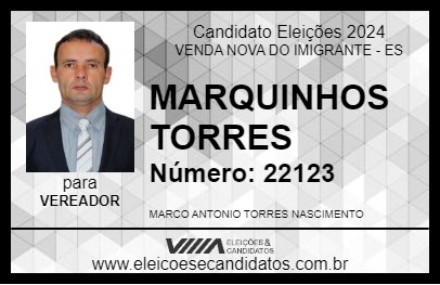 Candidato MARQUINHOS TORRES 2024 - VENDA NOVA DO IMIGRANTE - Eleições