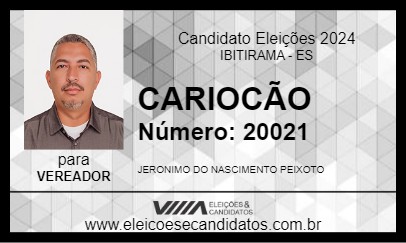 Candidato CARIOCÃO 2024 - IBITIRAMA - Eleições