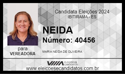 Candidato NEIDA 2024 - IBITIRAMA - Eleições