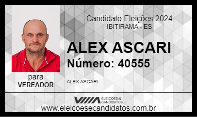 Candidato ALEX ASCARI 2024 - IBITIRAMA - Eleições